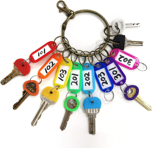 Daily Treasures 78Pcs Key Caps Tags Covers Set, 48Pcs Plastic Key Identifier Covers & 24Pcs Plastic Tags