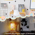 VIHOSE Rainbow Kids Table Lamp for Bedroom Kids Bedside Lamp with Linen Wooden Nightstand Cartoon Nursery Lampshade