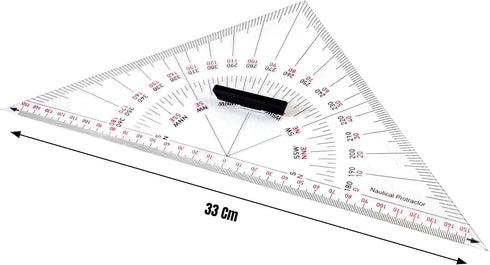 Set (33cm Set Architect Triangular Boat Architectural Stationery Navigation Compasses Course Triangle & Positioning