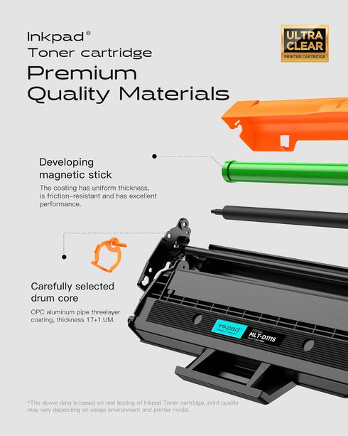 MLT-D111S MLT-D111L Toner Cartridge Compatible Replacement for Samsung Xpress Printers (2 Pack, Black)