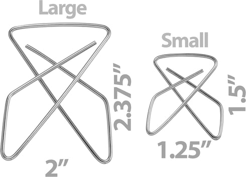 Officemate Butterfly Clips, Large, 1.875 inch x 2.625 inch, 144 Clips (99966), Silver, 12 Count (Pack of 12) by Officemate