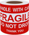 Hybsk 100 Per Roll Do Not Drop Thank You Fragile Stickers Adhesive Label (3x5 inch)