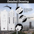 Window Latch Locks, 12 Pieces Plastic Spring Loaded Tilt Latch for Sliding Window Replacement