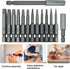 12 Pcs Torx Head Screwdriver Bit Set, 2 Sizes Magnetic Drill Bit Extension Holder, S2 Security Tamper Proof Kit