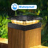4x4 3 2 Packs 44/3.53.5 Peasur Solar Post Cap Lights Outdoor with Lighting Modes, LED Post Light Solar Powered