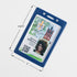 Vertical Badge Holder Frame, Pre-Punched Credit Card Size ID Holder for Lanyards, Chains, or Clips - Royal Blue (50