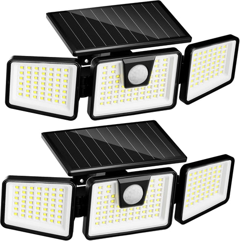 INCX Solar Lights Outdoor Waterproof, 3000 LM 156 LED Motion Sensor Outdoor