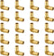 EFIELD Barb Crimp Pex 1/2 Inch 90 Degree Elbow Brass Crimp Fitting for Pex Pipe/Tubing (Pack of 20)