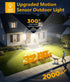 300 3 2 Pack WdtPro Solar Lights Outdoor Waterproof, Angle & Lighting Modes Motion Sensor Outdoor Lights, Solar
