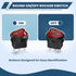 DMTVAL 10Pcs 12V 2 2 6A/250V 10A/125V, Red LED Round Rocker Switch Kit, Pin Position SPST ON/Off Toggle with Pre-Wired