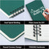 EUSOAR Students Ruled Spiral Notebook, A5 3 Packs 5.5"X8.3" 120 Pages Lined Writing Journal, Green Cover