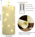 10" 4" Timer,2Pcs kakoya x Large Outdoor Waterproof Flickering Flameless Candles with Battery Operated LED Pillar
