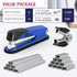Metal Stapler Heavy Duty 50 Sheet Capacity with 1750 Staples and Staple Remover, Blue Stapler Full Strip Staplers for Desk, No Jam, Non-slip Office Stapler with Staples for Office & Classroom, Blue by Swihauk