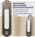 Newhouse Hardware LED Lighted Metal Door Chime Push Button (Satin Nickel) for Surface Mount Door Bell