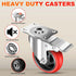 HXSMUYC 4 Inch 2200 lb 360 Set 4 Industrial Caster Wheels with Brake - Heavy Duty Capacity, Swivel, of for Carts