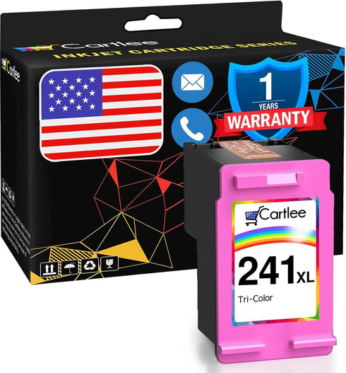 Cartlee Remanufactured Ink Cartridge Replacement for Canon CL-241XL 241 XL for PIXMA MX472 MX452 MG3520