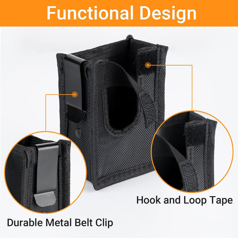 Tera Universal Barcode Scanner Holster Portable Handheld Bar Code Reader Carrying Case with Metal Belt Clip Hook