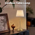 Mr. White Set 2 Dimmable of Cordless Wireless Rechargeable Touch Battery Operated LED Powered Table Lamp for Bedroom