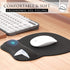 MROCO Ergonomic Mouse Pad, Black Color with Gel Wrist Rest, Comfortable Non-Slip PU Base, 9.4 x 8.1 in