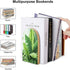 VstaDank Cute Banana Leaves Book Ends for Shelves Decorative Wooden Bookends Non-Skid Metal Book Stopper Large Book