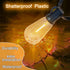 100 52 Bulbs(2 Outdoor LED String Lights with Feet Edison Plastic Spare), Waterproof Hanging Lights for Patio Backyard
