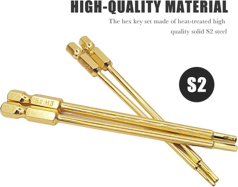 RC Hex Bit Set, 1.5 2.0 2.5 3.0mm Hex Head Allen Wrench Tool Kit for Electric Screwgun/Power Drill
