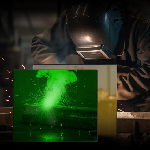 5pcs 12 4.5" 5.25" TRQWH Welding Glass Lens Shade Gold Hardened Glass Lens x Welding Hood Darkening Filter