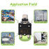 30A Manual Reset Push Button Circuit Breaker 125/250V AC 50V DC with Quick Connect Terminals and Waterproof Caps