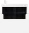 LUXPaper A4 Invitation Envelopes, Peel & Press, 4 1/4" x 6 1/4", White w/Black LUX Lining, 50 Qty, 60lb. Text