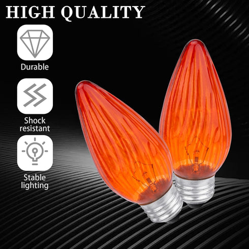 Neowah 25W Bulbs, 120 2 Pack Amber Flame Tip Chandelier Decorative Glass, Lumens
