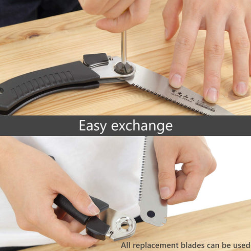 Woodworking Saw Replacement Blade, Japanese Pull Saw with Long Handle and Precision Cutting Power