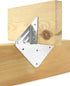 QWORK Galvanized 18-Gauge Hurricane Tie, 40 Pack Steel Connector for Roofing Trusses, High Wind Resistance