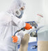 Disposable Orange Lightning Exam Gloves, Medium, Powder-Free Nitrile, 100-Ct