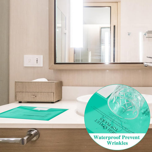Lincia 24 Pcs Plastic Envelopes A4 Size, Poly Envelopes File Folders for Work Document Holder, Office Paper Organizer
