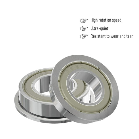 F6901ZZ 4PCS Flange Ball Bearing 12×24×6mm Double Metal Shielded Chrome Steel ABEC-1(P0) for Industrial Machine