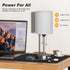 3 Dicoool Grey Bedroom Lamp for Nightstand - Color Temperature Table Lamp with USB C and A Ports, Pull Chain Bedside