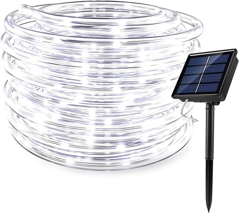 Solar Rope Lights Outdoor, 16.5 Ft 50 LED Waterproof Copper Wire Fairy Lights for Garden, Christmas Party (Cool White)