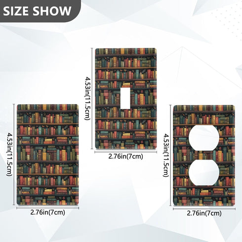 foixnub 1 Duplex Outlets Wall Plate Cover Book Shelf Gang Duplex Receptacle Switch Wall Plate Electrical Faceplate