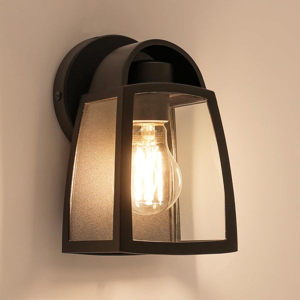 LUTEC Outdoor Wall Light Fixtures, Exterior Waterproof Wall Lantern with Clear Glass