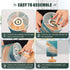 ALAZA Teal Green Turquoise Orange Marble Table Lamp for Bedroom USB Port Bedside Lamp Small Nightstand Desk Lamp