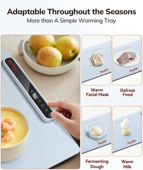 7 Countertop,Buffet Laudlife Electric Warming Mat for Food, Roll-Up Silicone Heating Pad with Adjustable Tempmaster