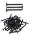 100pcs #6 x 1-3/4" Flat Head Phillips Drywall Screws, Carbon Steel 1022A, Black Phosphate