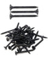 100pcs #6 x 1-3/4" Flat Head Phillips Drywall Screws, Carbon Steel 1022A, Black Phosphate