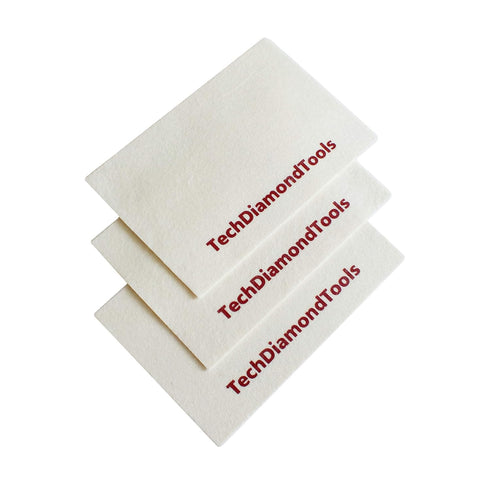 A Set of 3 Wool Cloths for Buffing or Polishing with TechDiamonTools Diamond Pastes