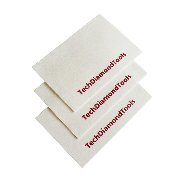 A Set of 3 Wool Cloths for Buffing or Polishing with TechDiamonTools Diamond Pastes