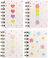 Yansanido Small Spiral Notebook, 4 Pcs 3.14 x 4.13 Inch, 4 Style Design, 80 Sheets - 160 Pages Journals for Study