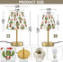 (Bulb Included),7.9x12.6in Table Lamp Christmas Cute Cactus Pattern with Hats Desk Lamp with Fabric Shade Tablelamp