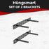 Set 2 11 inch (4 inch of Floating Shelf Brackets Multiple Mounting Location Baseplate/Heavy Duty Black Painted Mild