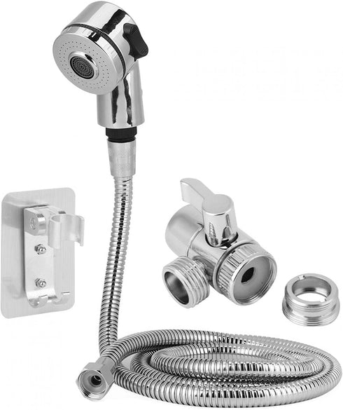 Bath(01) Shower Head Sink-Faucet Bathtub-Bathroom-Garden - Hose Sprayer Attachment for Hair Washing & Pet Dog Rinse