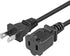 VSEER 2 Prong Extension Cord, US AC 2-Prong Male and Female Power Cable SPT2 16AWG 13A/125V, Black